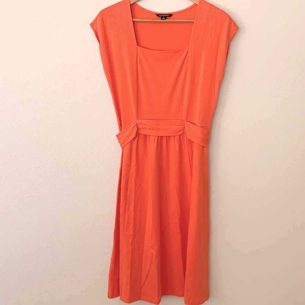 Lands End Orange Dress